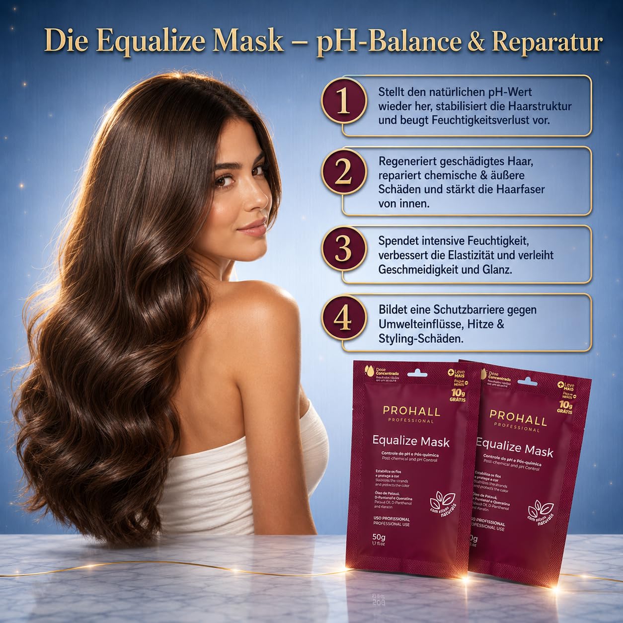 Blonde Keratin-Haarglättungsbehandlung zu Hause–Formaldehydfreie brasilianische Keratin-Haarmaske für widerspenstiges & krauses Haar–Dauerhafte Haarglättung hält bis zu 6 Monate-Select1-10.1FLOz