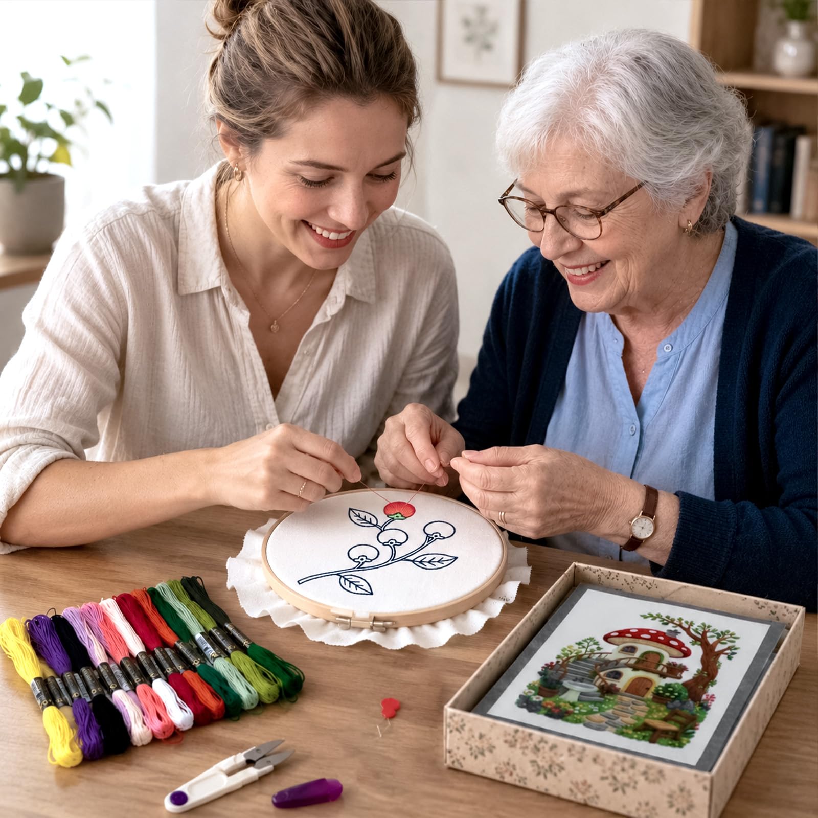 Beginner Embroidery Kit - Learn to Stitch! -5