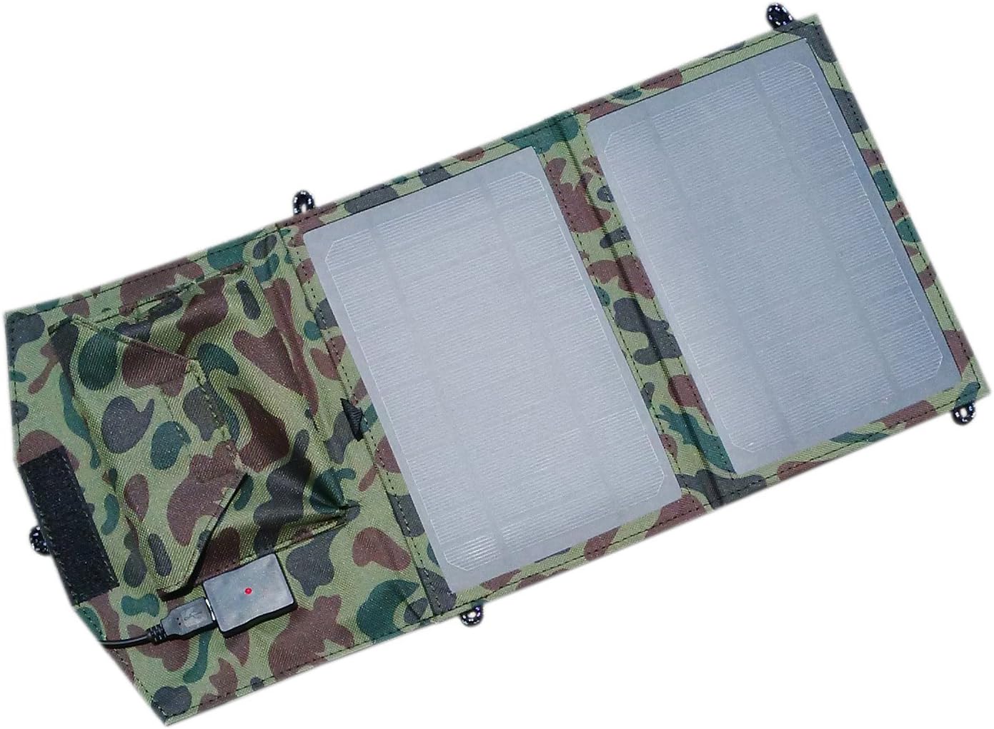 GGX Energy 7W Portable Solar Charger for iPhone Mobile Phone MP3 Power Bank Camping Outdoor Travel Foldable Solar USB Battery Charger (green camouflage)