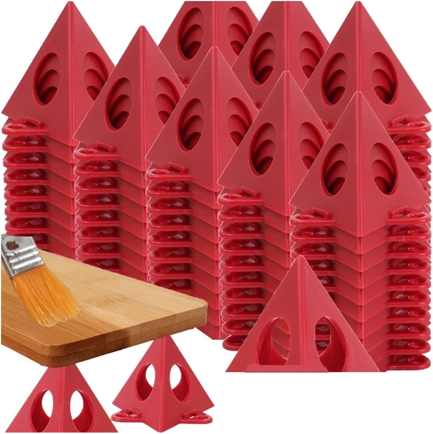 120 Pcs Mini Plastic Woodworking & Spray Painting Support Brackets