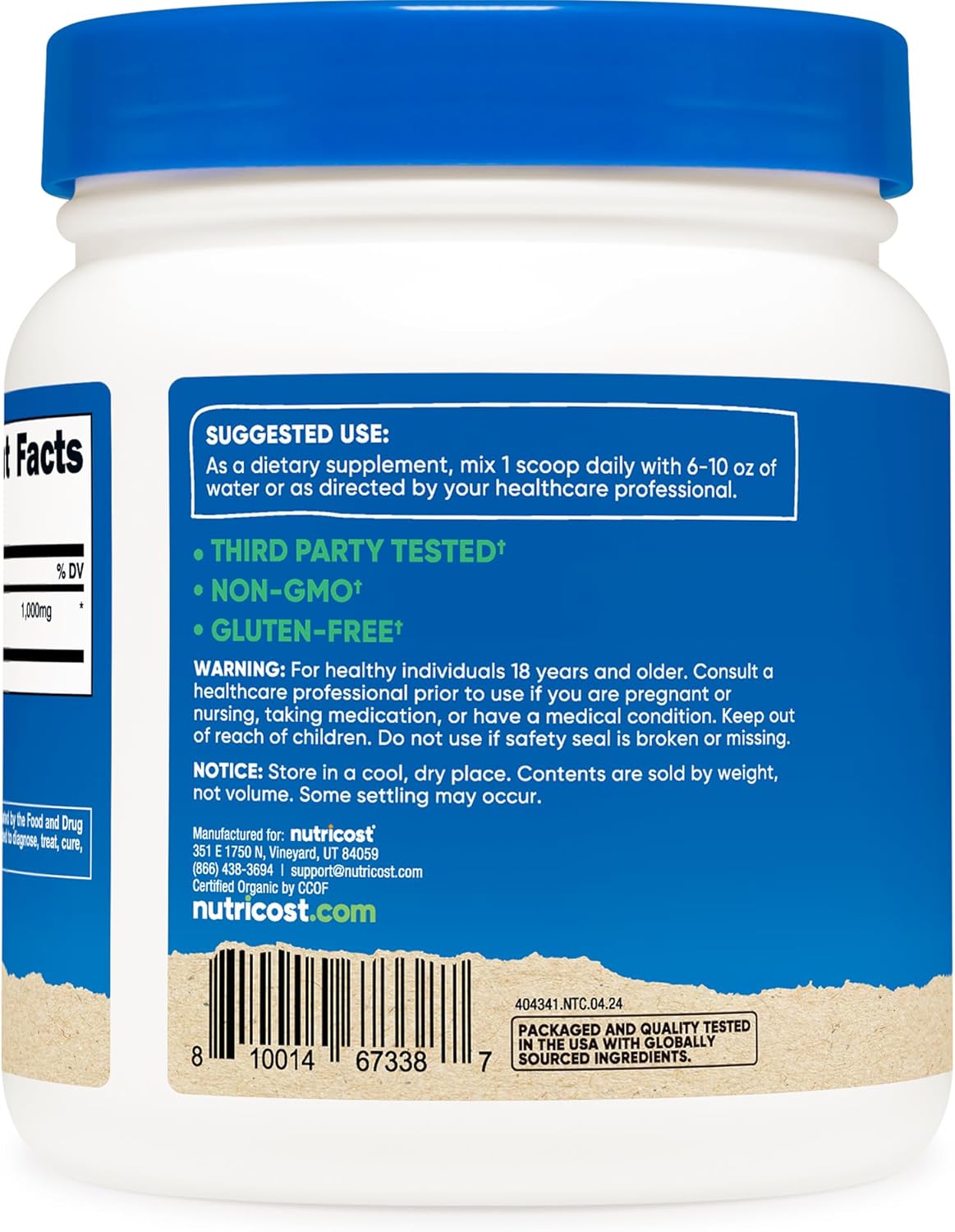 Nutricost Organic Irish Moss Powder (1 LB) - Gluten Free, Non-GMO, Vegetarian Friendly
