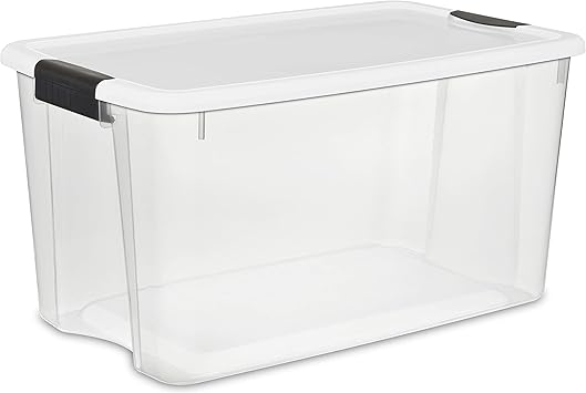 clear plastic storage tubs