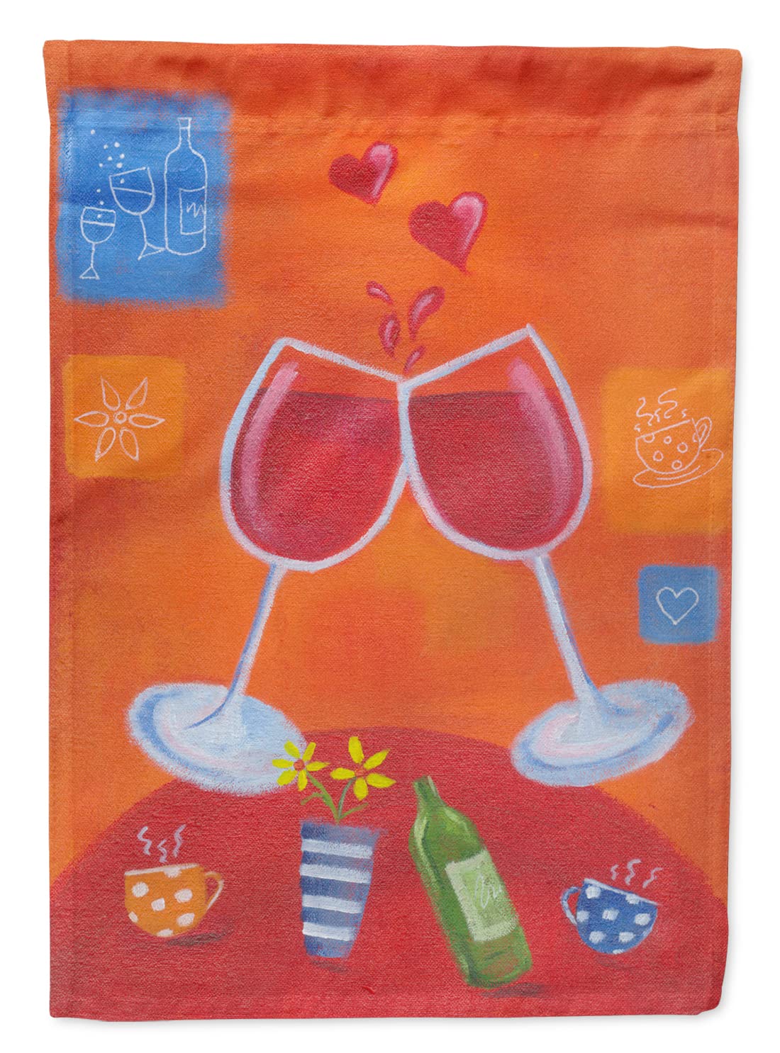 Toile Maison Drapeau Grand Modèle Multicolore Sarah Latham Vin Toast Cheers Lsl0171chf
