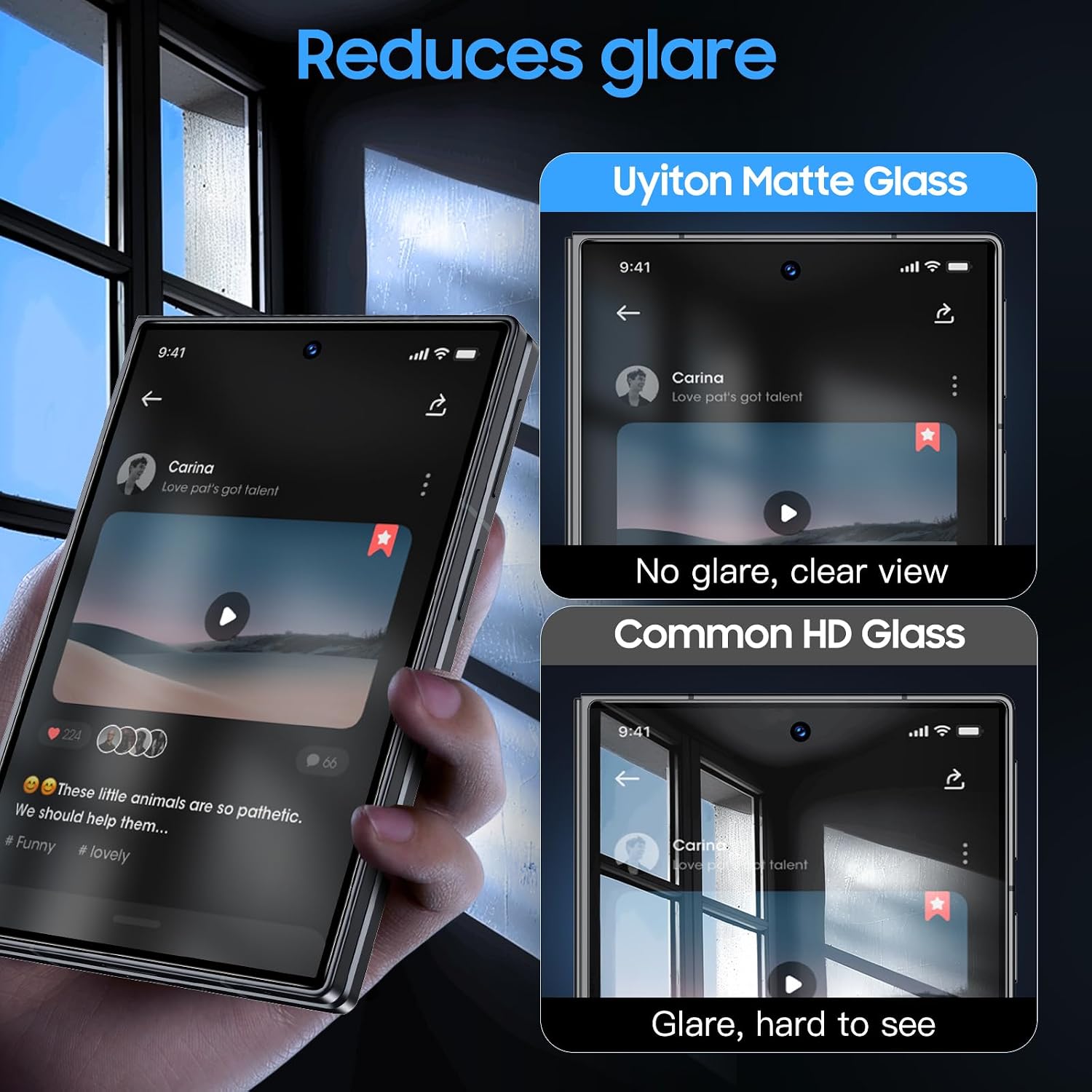 Uyiton for Samsung Galaxy Z Fold 8 Matte Screen Protector - 2 Pack image 2