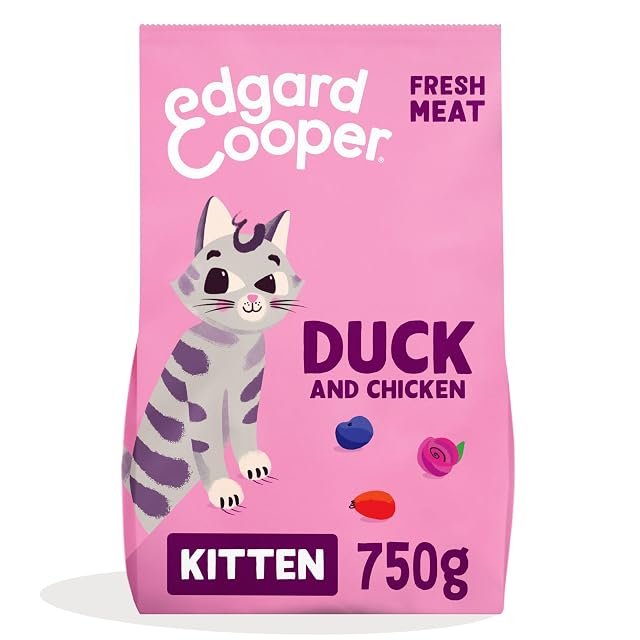Edgard Cooper Comida Gatos para Gatitos, (Pato & Pollo, 750g), Pienso Gatos Esterilizados y Activos