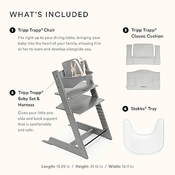 STOKKE Tripp Trapp Baby Set Trayストームグレー Amazon.com : Stokke Tray, Storm Grey - Designed Exclusively