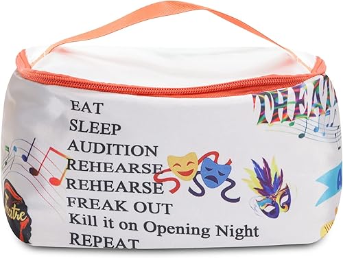 Theatre Life Bolsa de maquillaje Drama Teatro Regalo Teatro Novedad Bolsa Cosmética Broadway Teatro Musical Regalo Regalo Performer, Bolsa