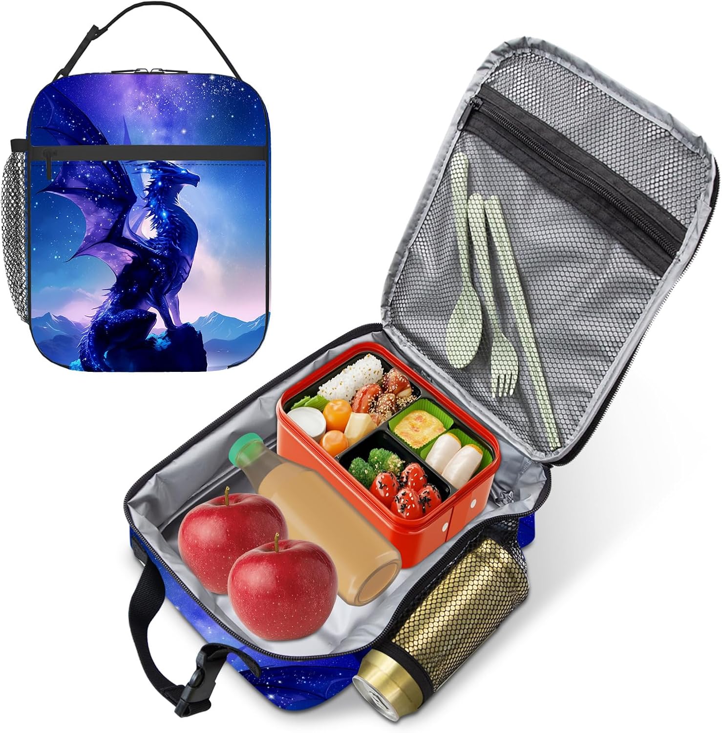 Kids Lunch Box, Dragon Insulated Lunch Box for Toddler Boys Girls with Water Bottle...