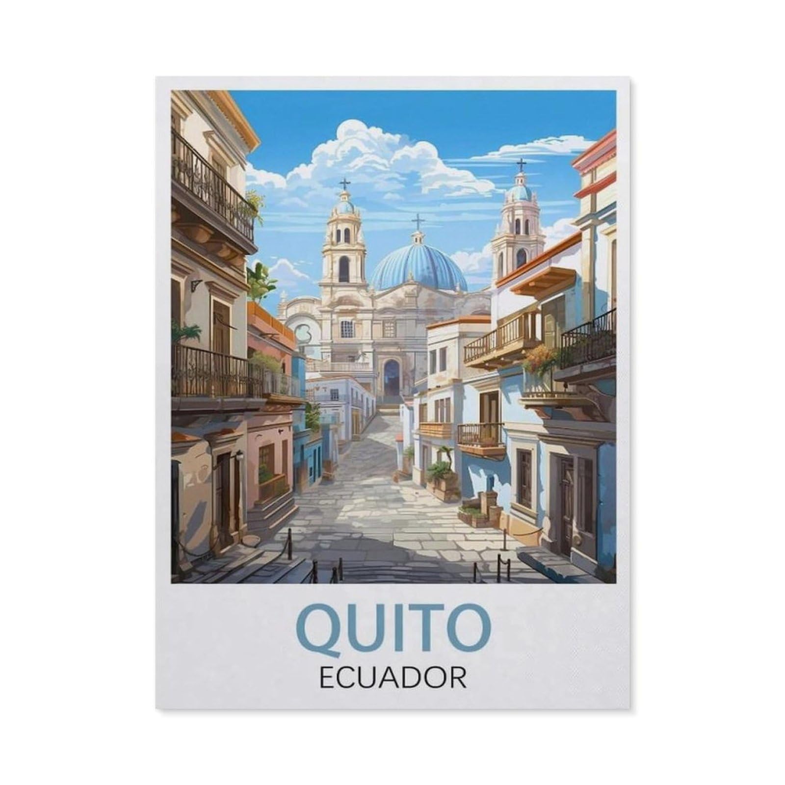 Funny Metal Tin Signs，Quito Ecuador(15x30cm）