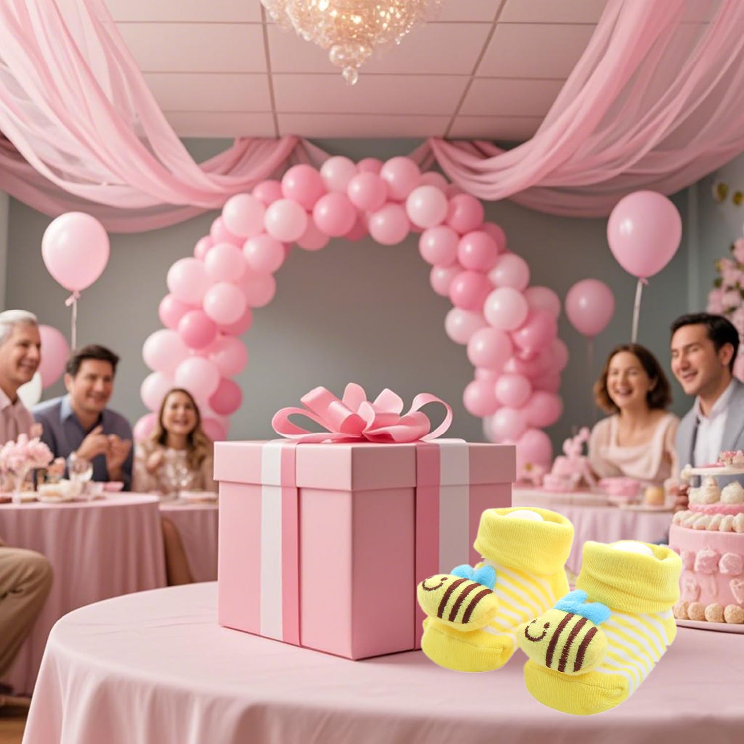 HFHungkeong Baby Boy Girl Non Slip Floor Socks with Cartoon Cute 3D Ornaments for Baby Shower Party Gifts(3Pcs/Set,Style 9)