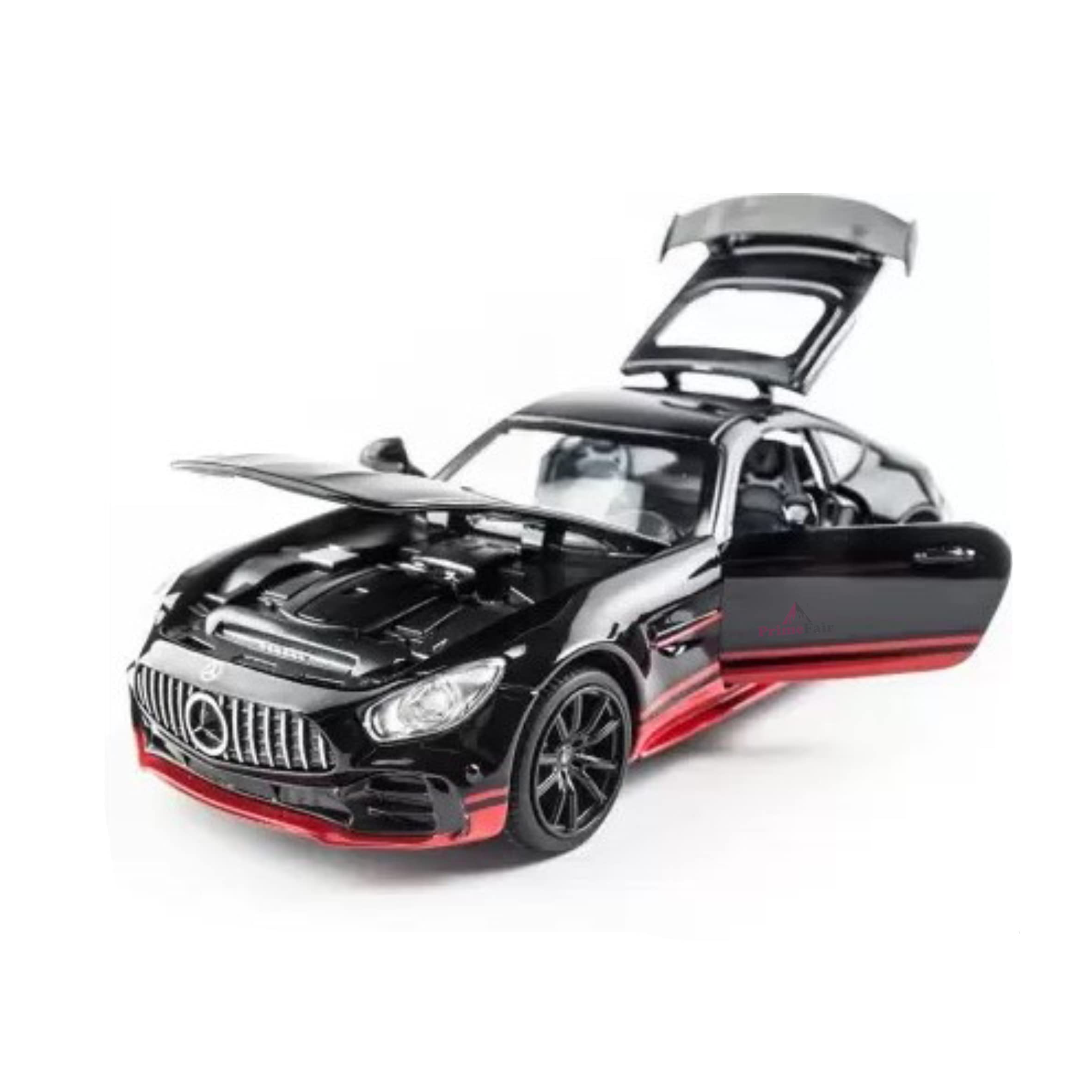 PRIMEFAIR Die-Cast 1:32 Scale 4 Wheel Drive Metal Car Pull Back With Openable Doors Engine Model Classic Cars Collections Toys (Mercedes-11), Multicolor