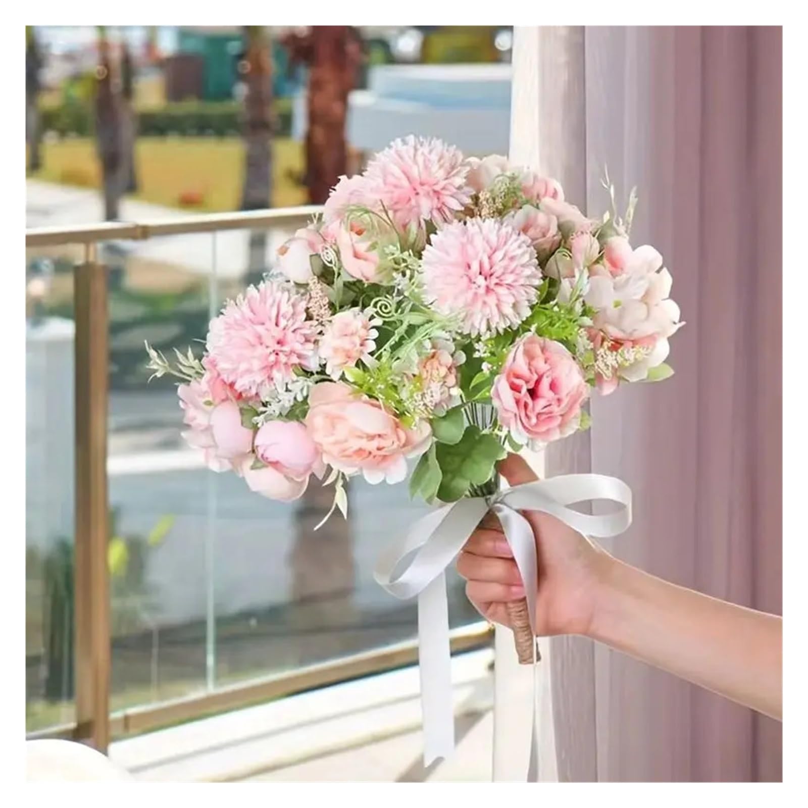 LXURY 2/4 pezzi fiori artificiali giorno matrimoni bouquet casa giardino arco decorazioni regalo fai da te