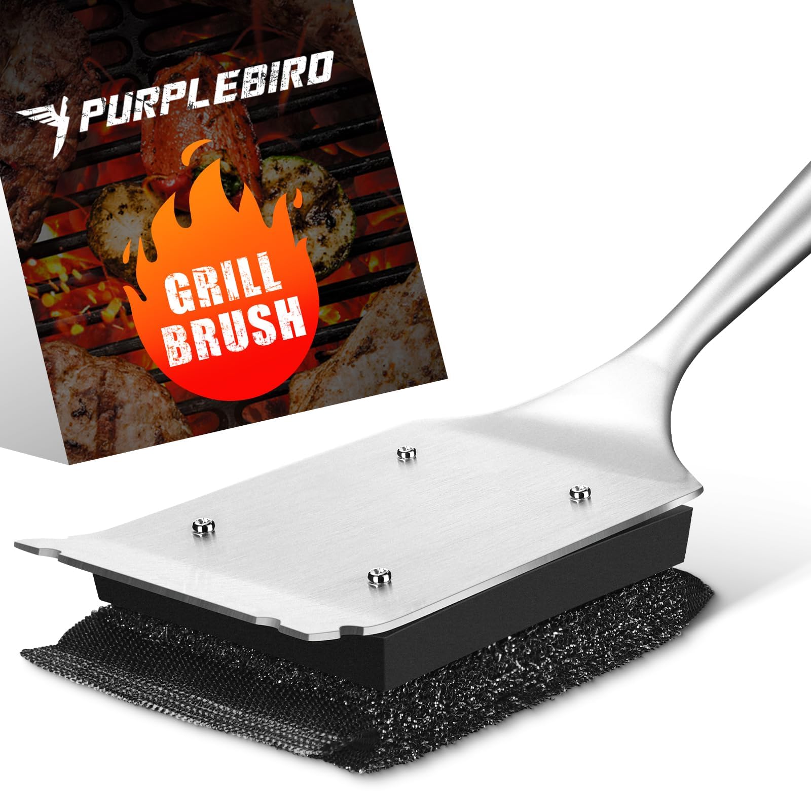 PURPLEBIRD Multifunktionale Edelstahl Reinigungsbürste fürs Grillen