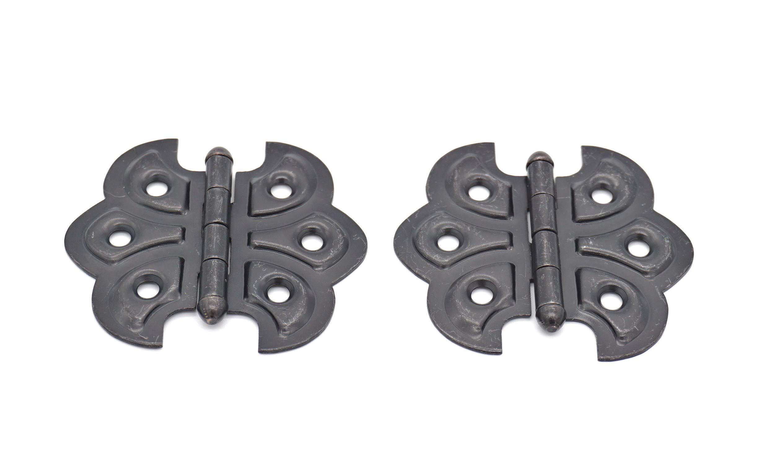 Butterfly Hinge Antique Brass Finish Flush Mount Hinge 2 Hinges Comes with Matching Finish Screws