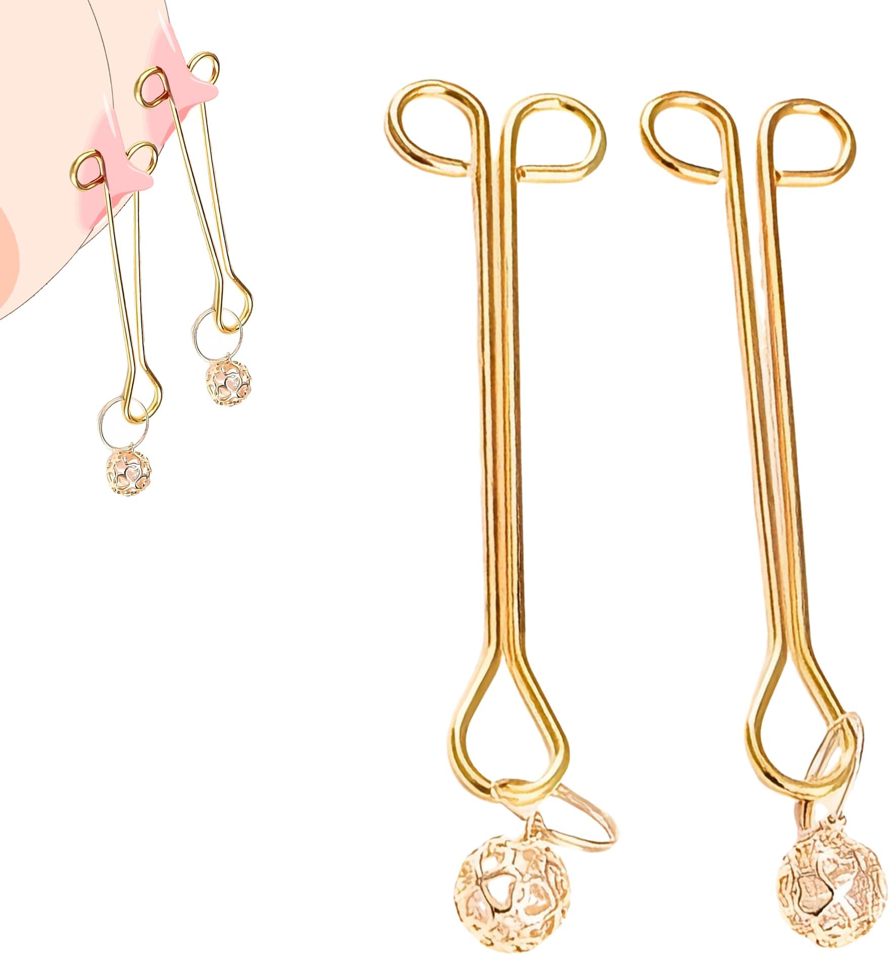 Clit Clamp, Female Nipple Sex Toys Adjustable Non-Piercing Nipple Clips BDSM Toys Breast Sexual Pleasure Bondage Gear Accessories Clitoris Clamps Clip Teasers Adult Sex Toys for Women Couples
