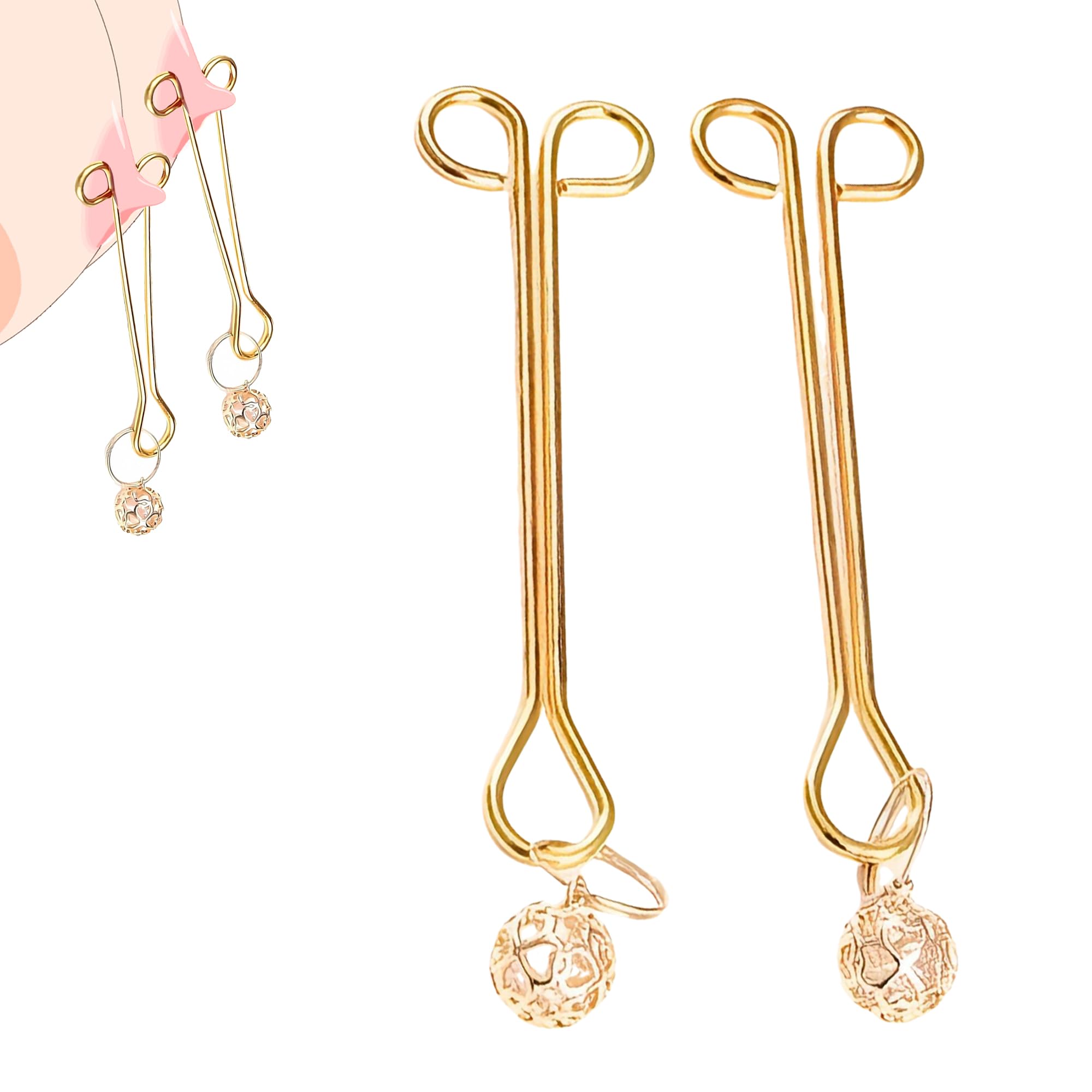 Clit Clamp, Female Nipple Sex Toys Adjustable Non-Piercing Nipple Clips BDSM Toys Breast Sexual Pleasure Bondage Gear Accessories Clitoris Clamps Clip Teasers Adult Sex Toys for Women Couples