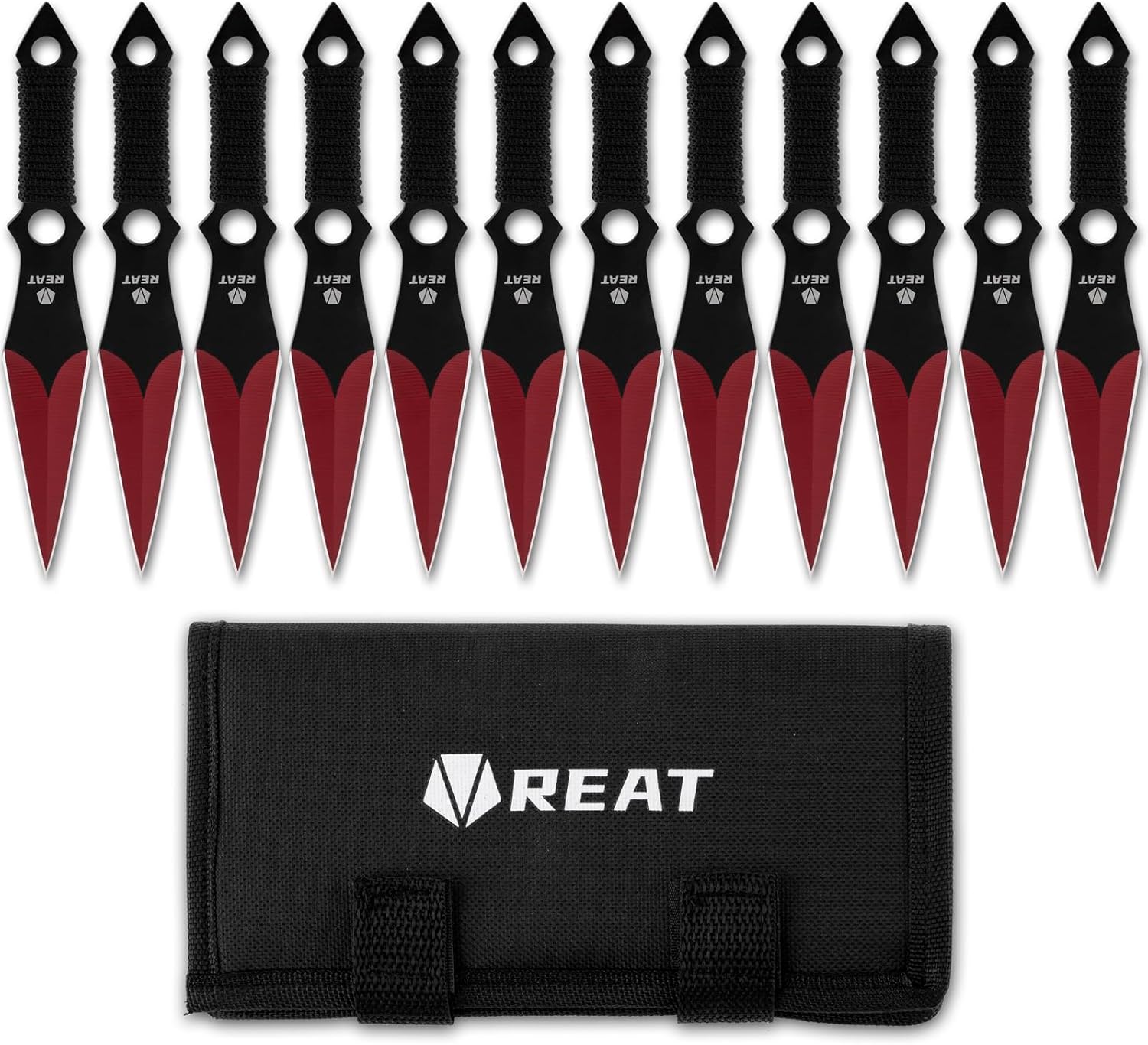 12-Piece REAT Stainless Steel Throwing Set with Carrying Case