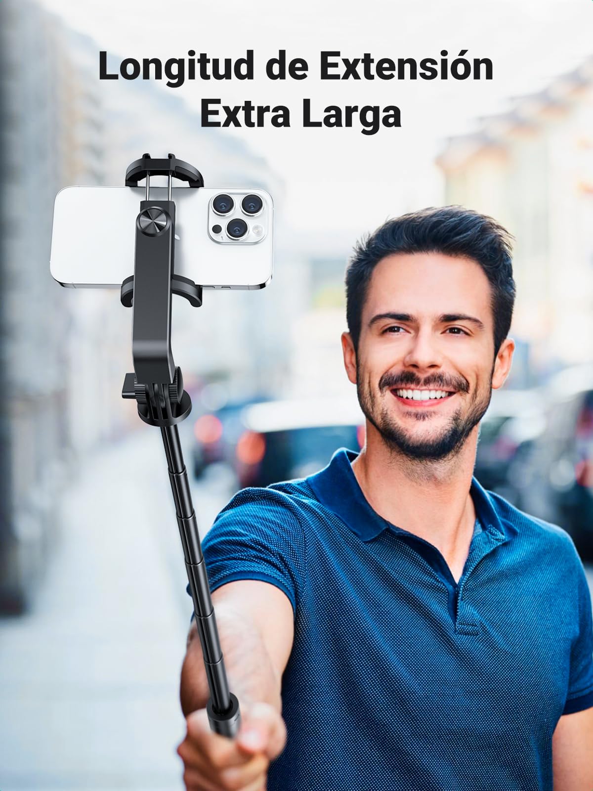 UGREEN - Trípode para Selfie, Bluetooth, 3 en 1, Extensible, monopié Ajustable con Mando a Distancia inalámbrico extraíble Compatible con iPhone 15 Plus Pro MAX 14, 13 teléfonos cámaras