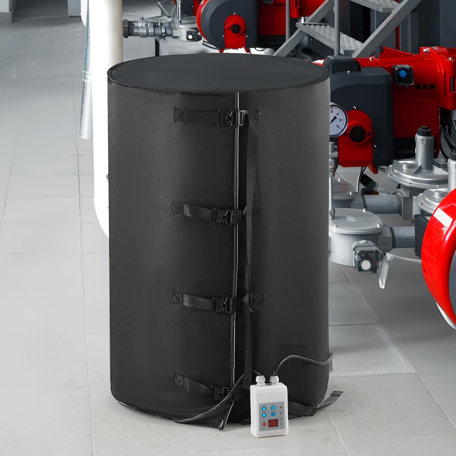 VEVOR Calentador de Tambor 1300 W Cinturón Calefactor para Tambor de 55 galones -17,78~62,78 °C con Termostato Independiente Manta Calefactora Alta Eficiencia para Barriles Tela Oxford Impermeable
