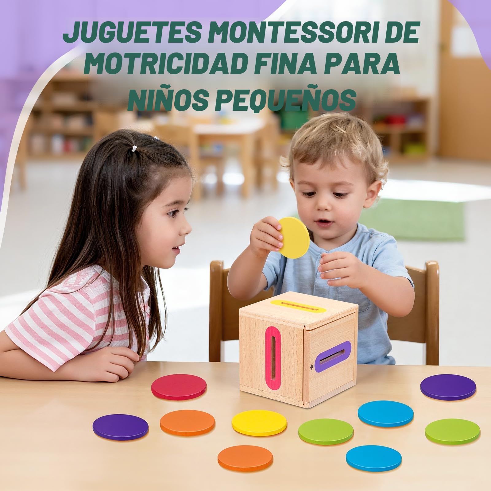 Juguetes Montessori 1 2 3 Años, Juguetes Niños 1-3 Años Juegos Educativos Niños 2 1 3 Años Juguetes Sensoriales Regalo Niño 1+ Años Juguetes de Madera para Actividades y Desarrollo