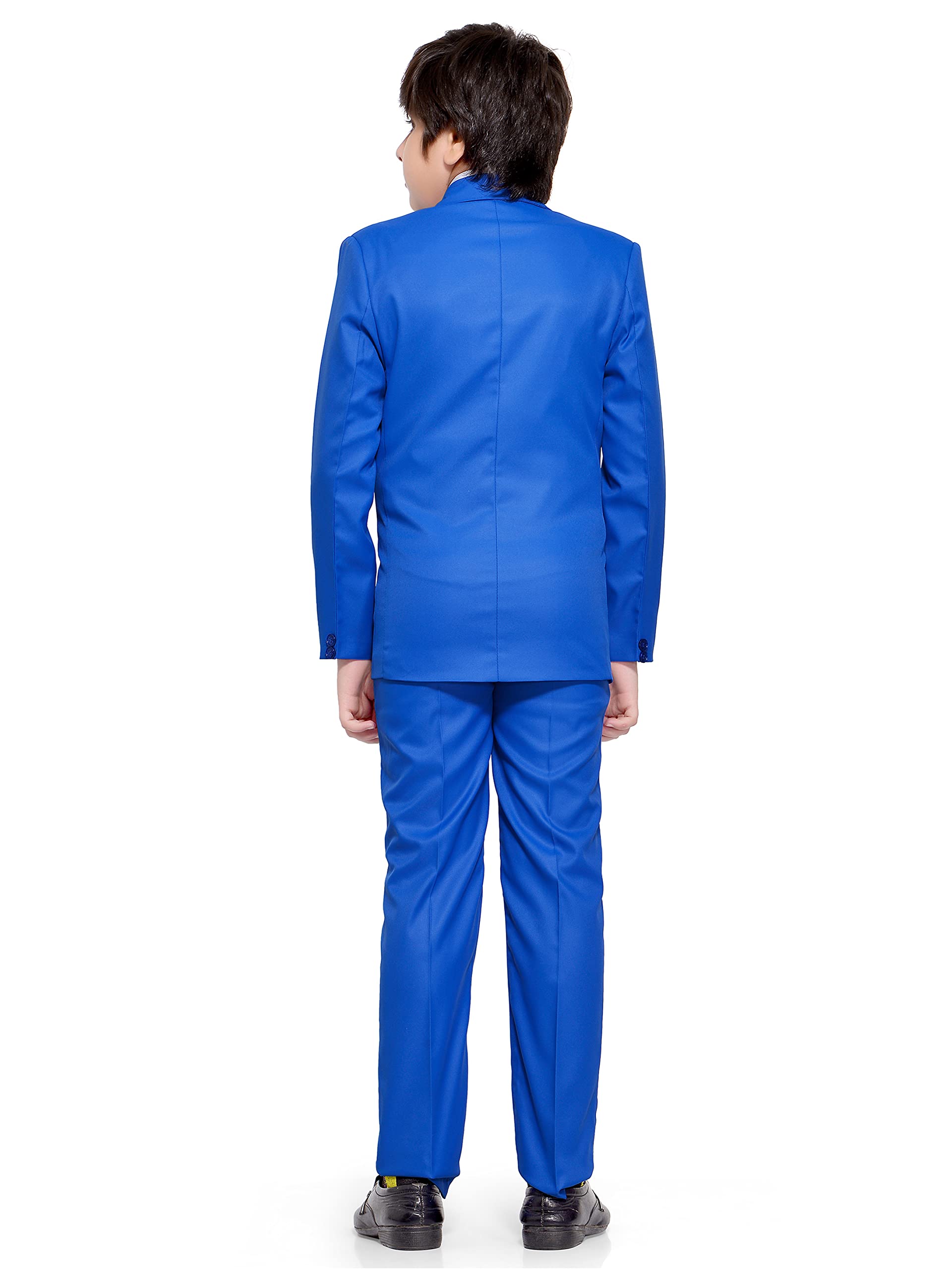 Jeetethnics Boys Navy Blue Coat Suit Set with Waistcoat Shirt and Trousers (9088D) 1