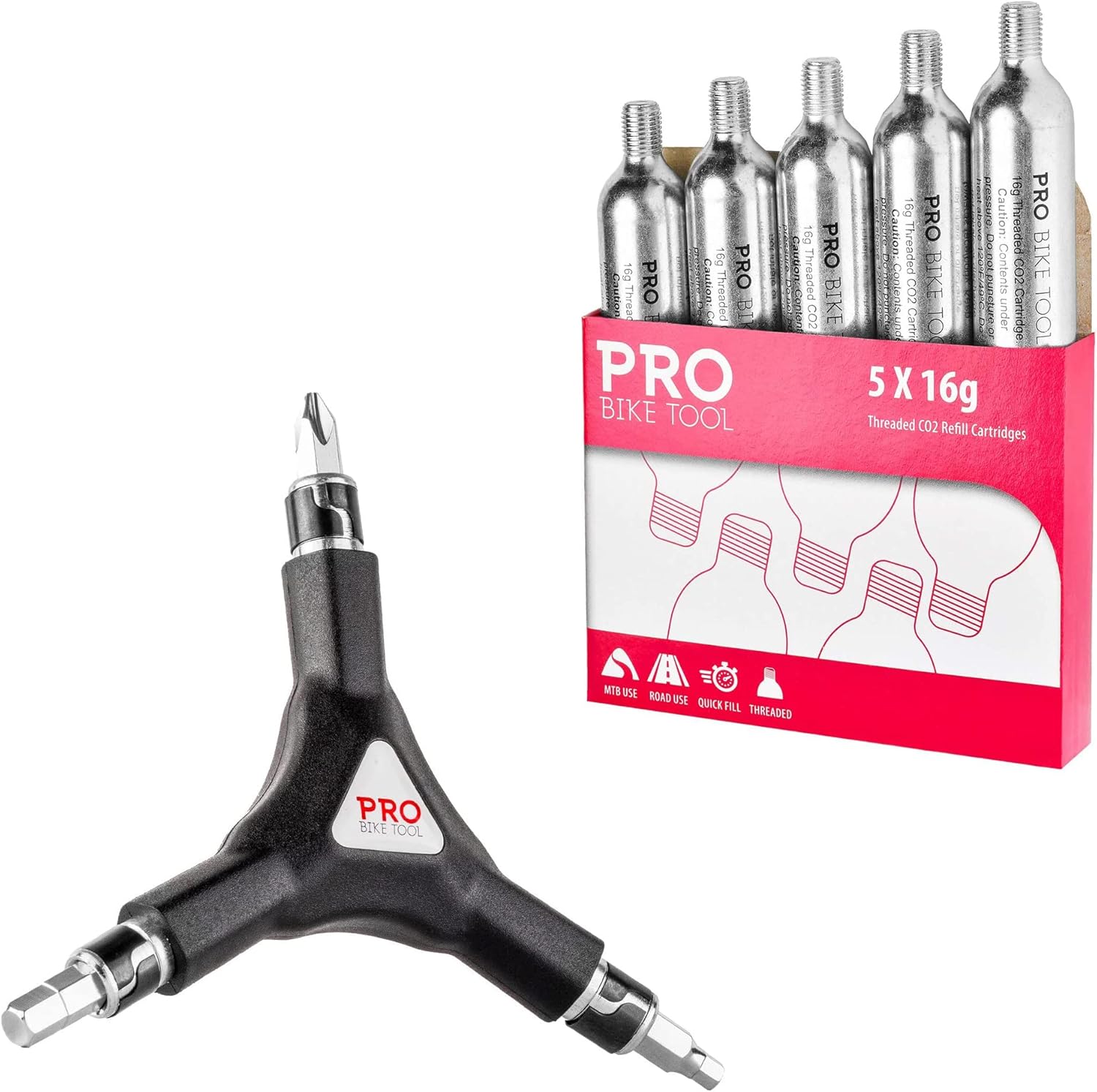 PRO BIKE TOOL 6 in 1 Y Wrench 6 Interchangeable Bits