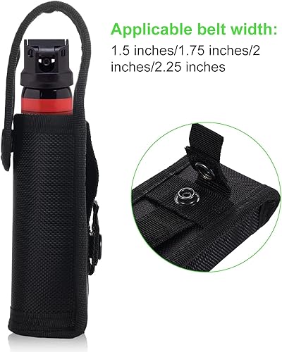 Miniatura 5 de Funda MK4 OC, diseño de solapa superior, bolsa de spray de pimienta, funda para linterna para accesorios de policía (negro)
