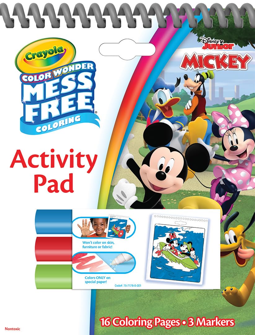 Crayola Disney Color Wonder Bundle (Confezione da 3), Calze per Bambini, Blocchi e pennarelli per attività Senza disordine, Giocattoli da colorare Disney, Regali per Vacanze e Natale, 3+