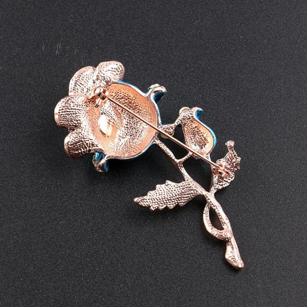 Roses Alloy Brooch Corsage Inlay Zircon Wedding Festive Gift Jewelry Clothing Shoes Bag Accessories Eco-Friendly And Practical Attractive design — view 2