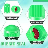 Vista 3 de Outus - 20 tapones antipolvo para válvula de neumático para coche, moto, camión, bicicleta., Verde