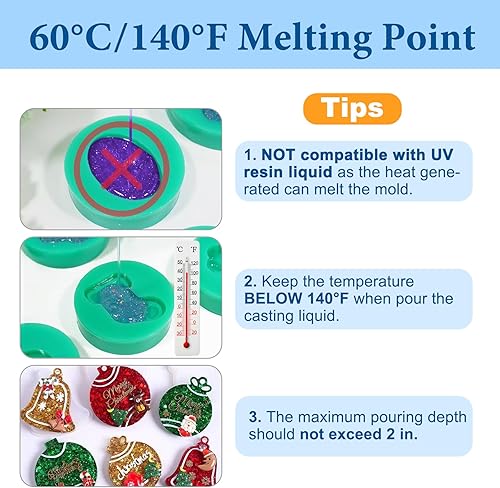 Miniatura 6 de JDiction Kit de fabricación de moldes de silicona removible, silicona reutilizable 35 veces para hacer moldes, sin mezcla, no tóxica, goma de