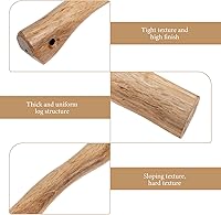 Vista 5 de Yardwe Mango de repuesto de hacha de madera para hacha de campamento, accesorios para camping, lanzamiento, supervivencia, 10.6 x 1.8 in