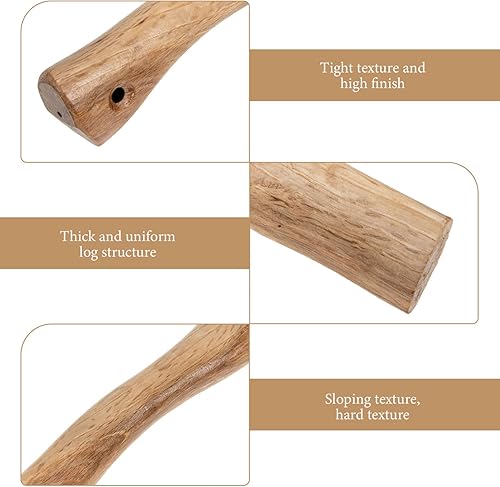 Miniatura 5 de Yardwe Mango de repuesto de hacha de madera para hacha de campamento, accesorios para camping, lanzamiento, supervivencia, 10.6 x 1.8 in