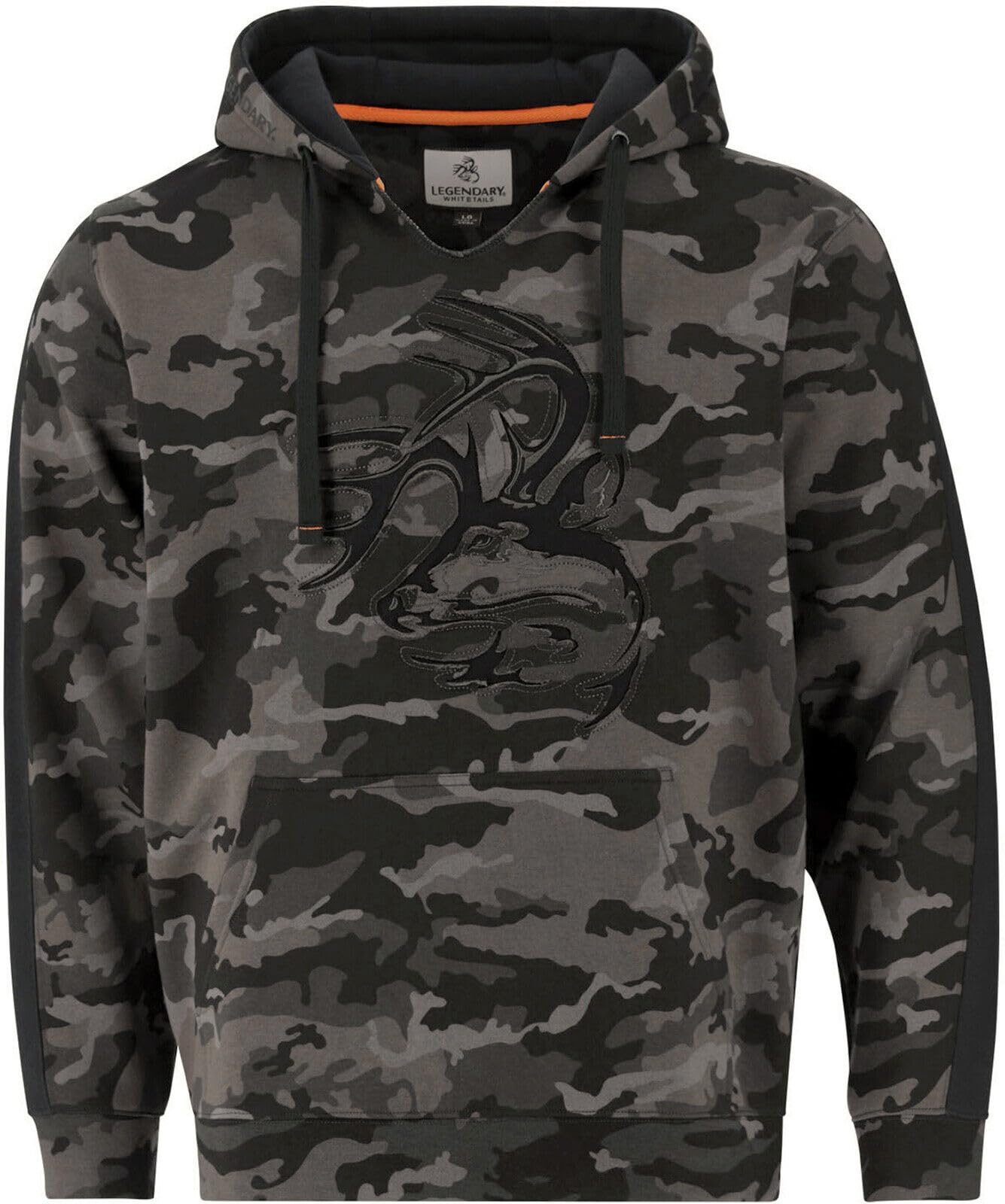 Legendary Whitetails Mens Plaid Camo Pullover Hoodie, Small, Nocturnal Camo