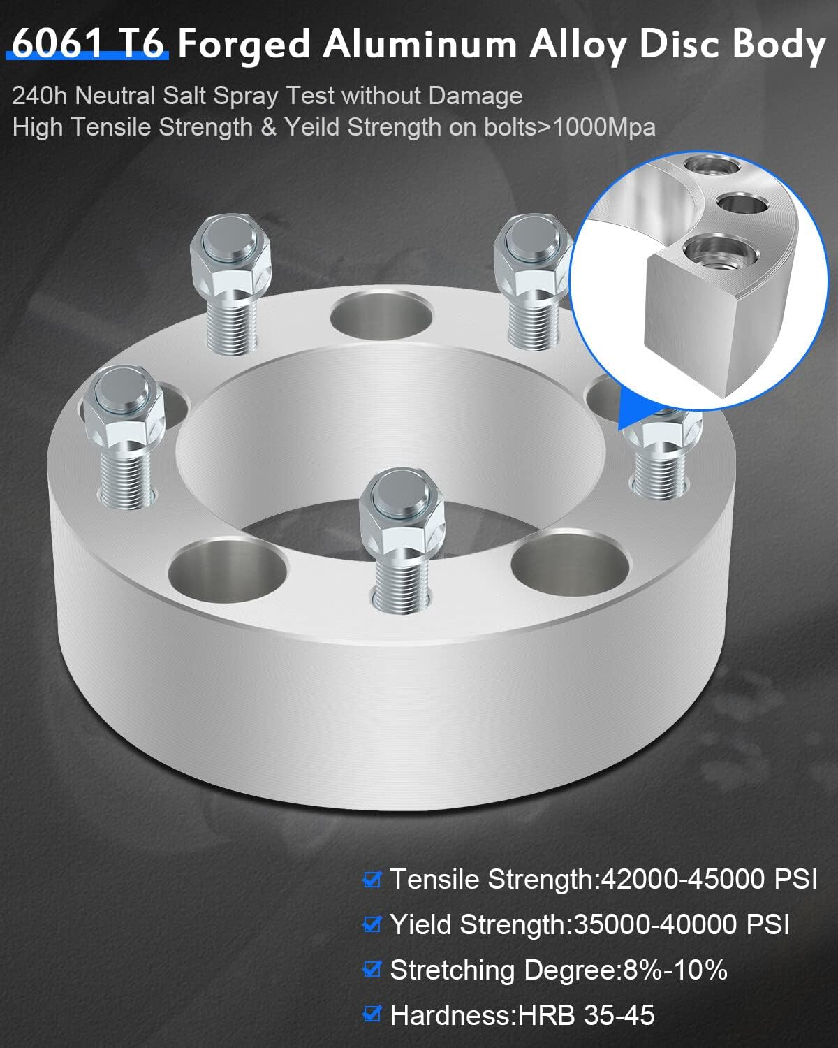 ECCPP 4PCS 2" 50mm 5x5.5 to 5x5.5 Wheel Spacers 5x139.7mm to 5x139.7mm fits for Ram 1500 Wheel Spacers for Ford E150 Econoline Bronco Wheel Spacers