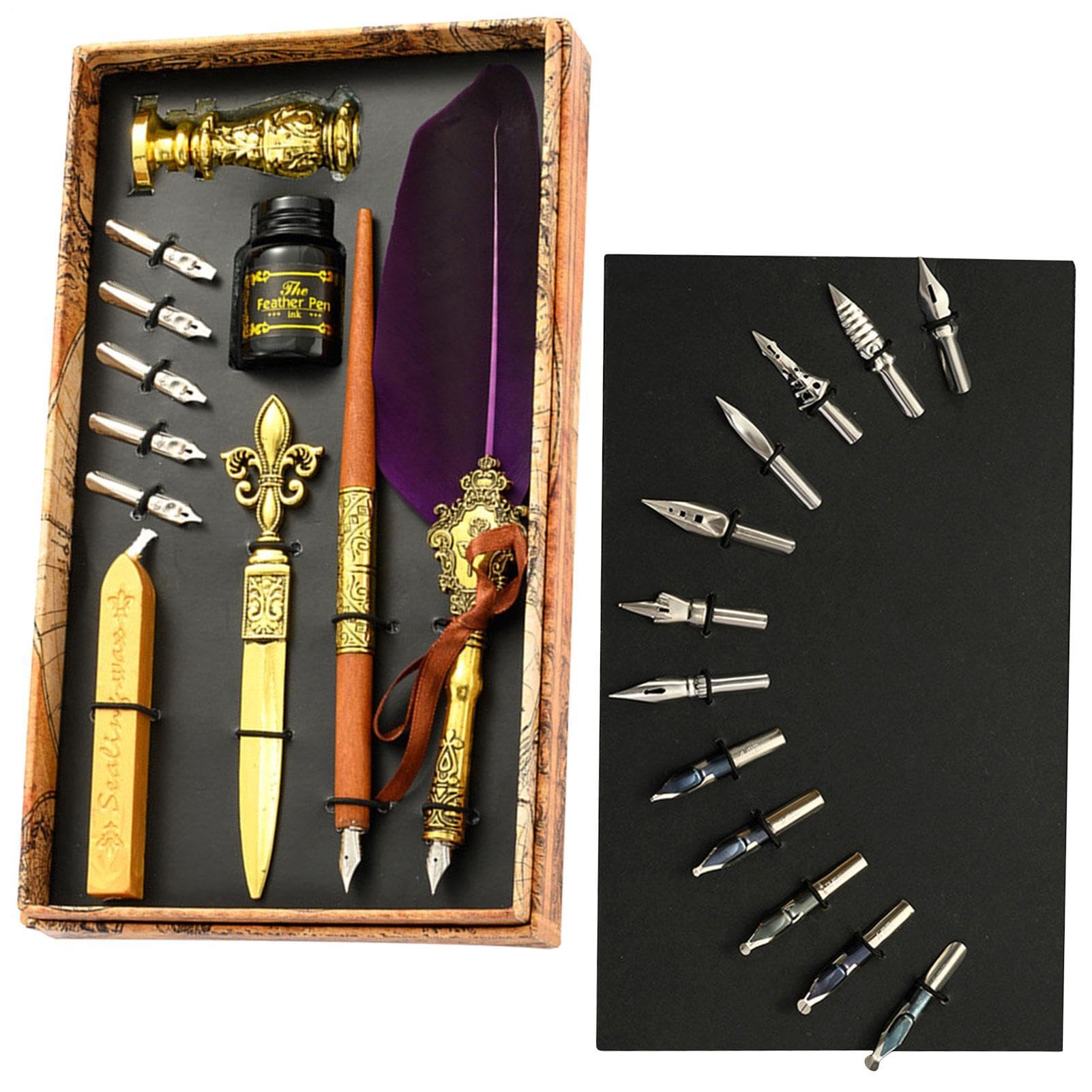 Ensemble d'encre de calligraphie à plume | Stylo plume vintage pour