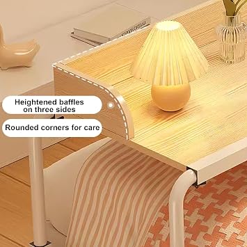 Bedtable, Adjustable Overbed Table, Over The Bed Table with Wheels, Overbed Desk, King Size Bed Table, Rolling Tray Table for Laptop and Writing for Living Room, Laptop Desk Over Bed Table (