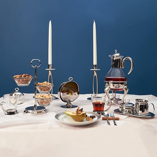 Miniatura 4 de Regent OVATION - Juego de azucarera y crema de acero inoxidable en bandeja, juego de crema y azucarero, taza de leche con leche de acero inoxidable,