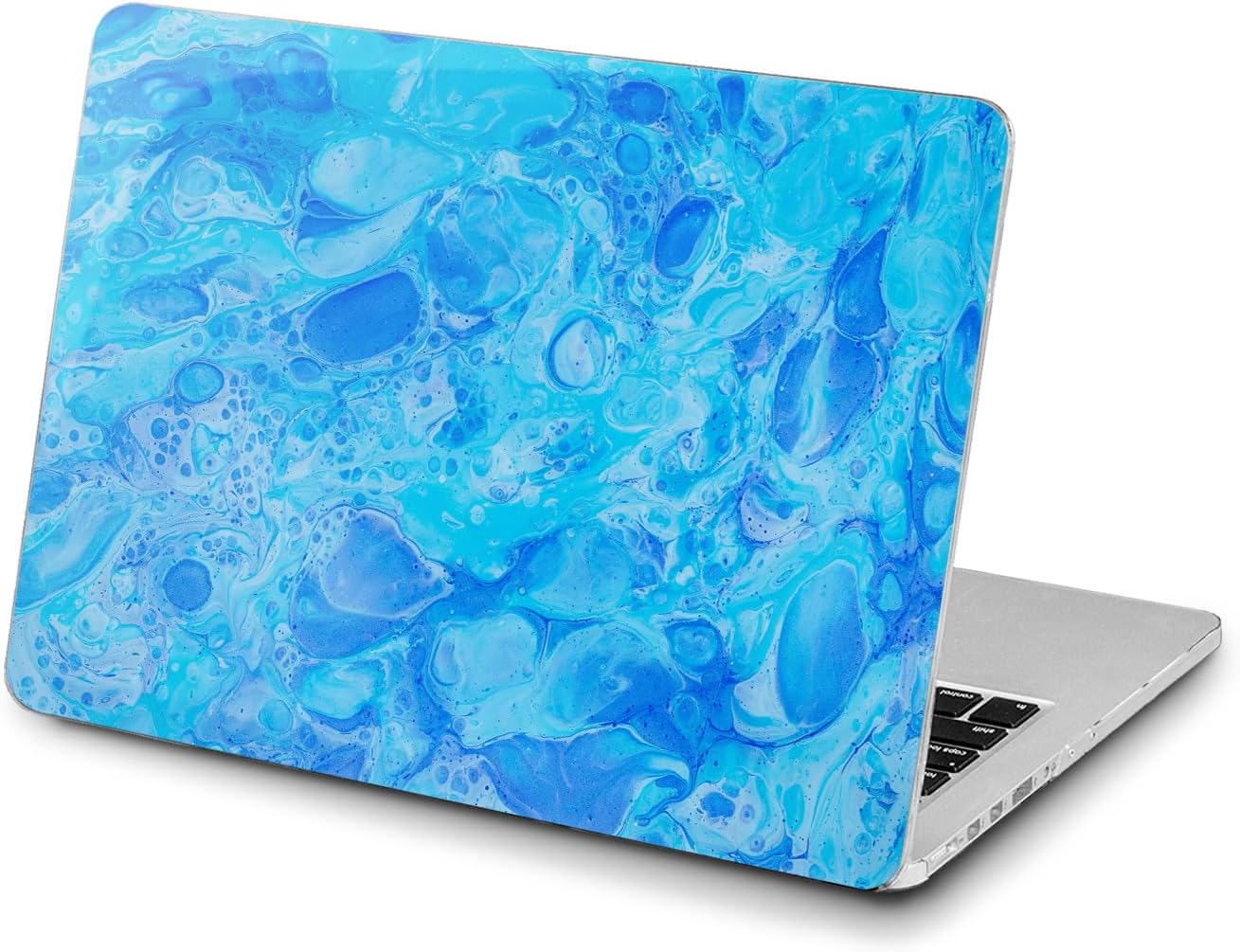 Hard Case Compatible for MacBook Pro 16 14 M3 M2 2023 M1 Pro 13 2022 Air 13 2021 Retina 2020 Mac 11 12 Marbling Cover Art Print Abstract Black Painting Red Design New Touch Bar t0275