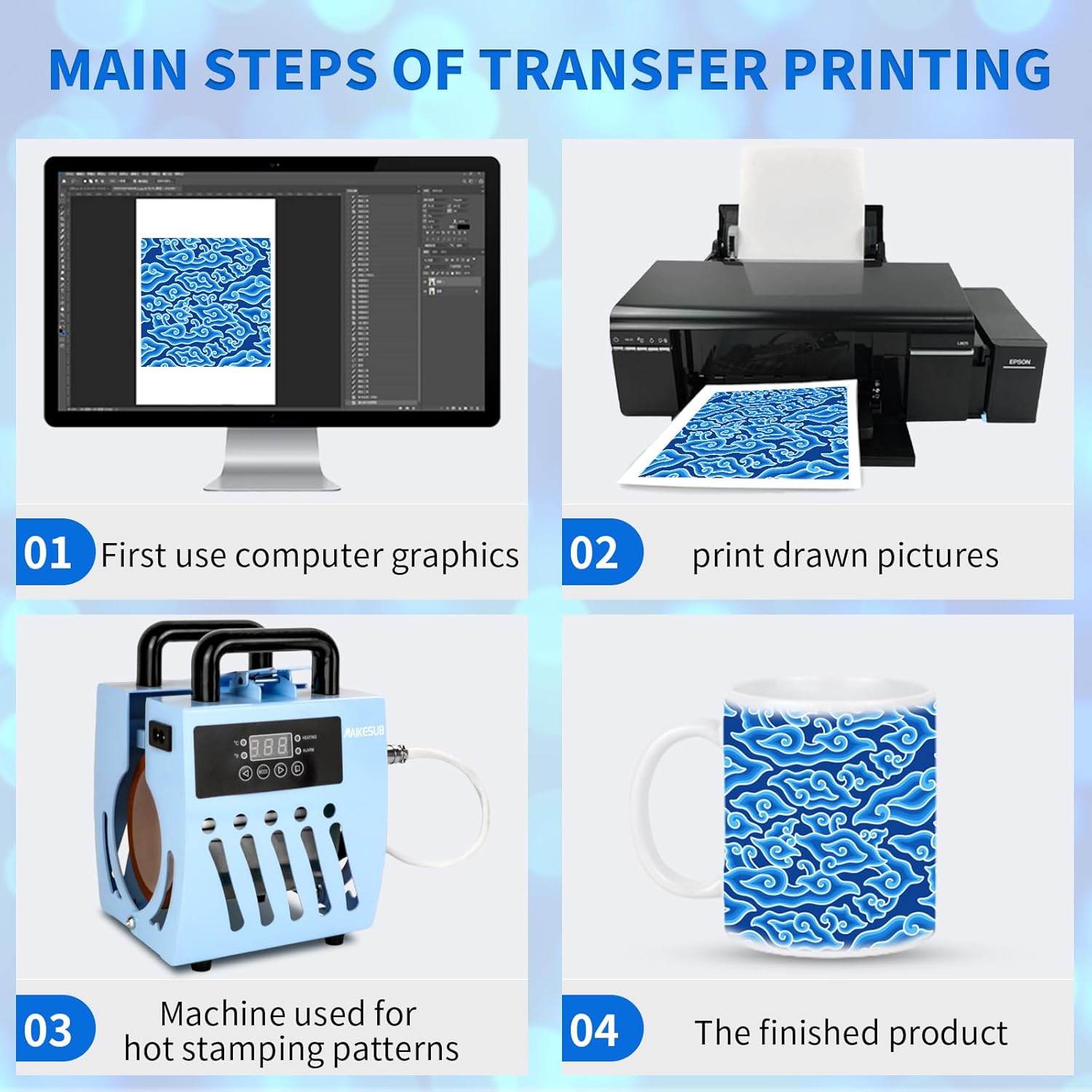 Mug Press Upgrade Mug Heat Press Machine for 10oz-15oz Coffee Mugs 16oz Skinny Straight Cups, Handheld Lightweight Mug Press Sublimation Machine Cup Heat Press Mini Tumbler Press