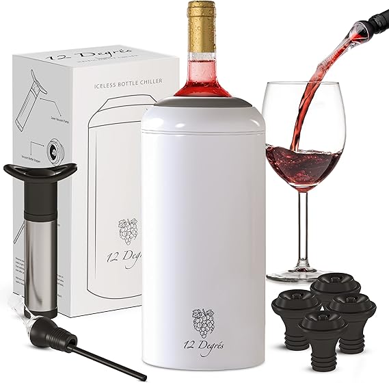 12 Degrés Iceless Wine Chiller Set Perfect Wine Gifts for