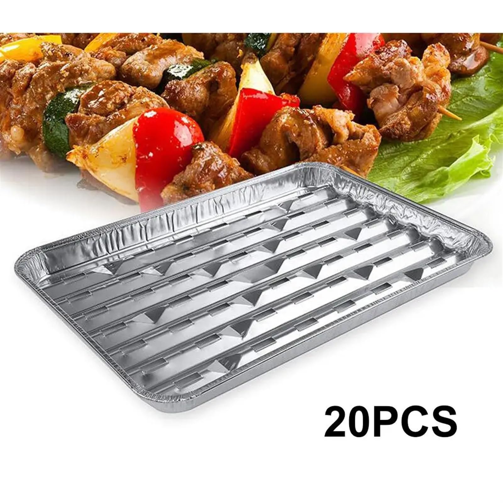 Bandejas for Hornear de Papel de Aluminio, 20 Unidades, for Barbacoa, for cocinar al Aire Libre y Hornear.