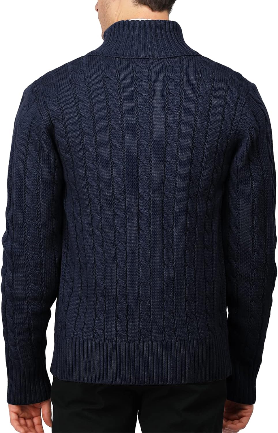 H2H Mens Cable Knitted Heavey Sweater Cardigan Thermal Button Down Closure