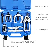 Vista 2 de YSTOOL Juego de herramientas de servicio frontal con separador de rótula automotriz, extractor de extremo de barra de acoplamiento, removedor