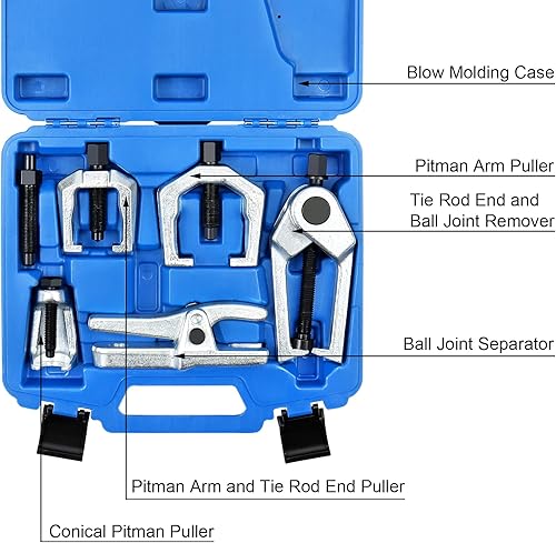 Miniatura 2 de YSTOOL Juego de herramientas de servicio frontal con separador de rótula automotriz, extractor de extremo de barra de acoplamiento, removedor de
