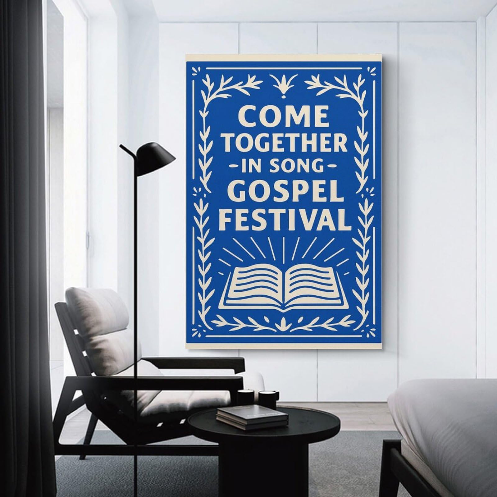 Junmoney Come Together in Song Gospel Festival Room Decor Wall Art 08x12inch(20x30cm), for Corridors, Hallways Or Apartment Entries, Decorative Wall Art for Narrow Spaces