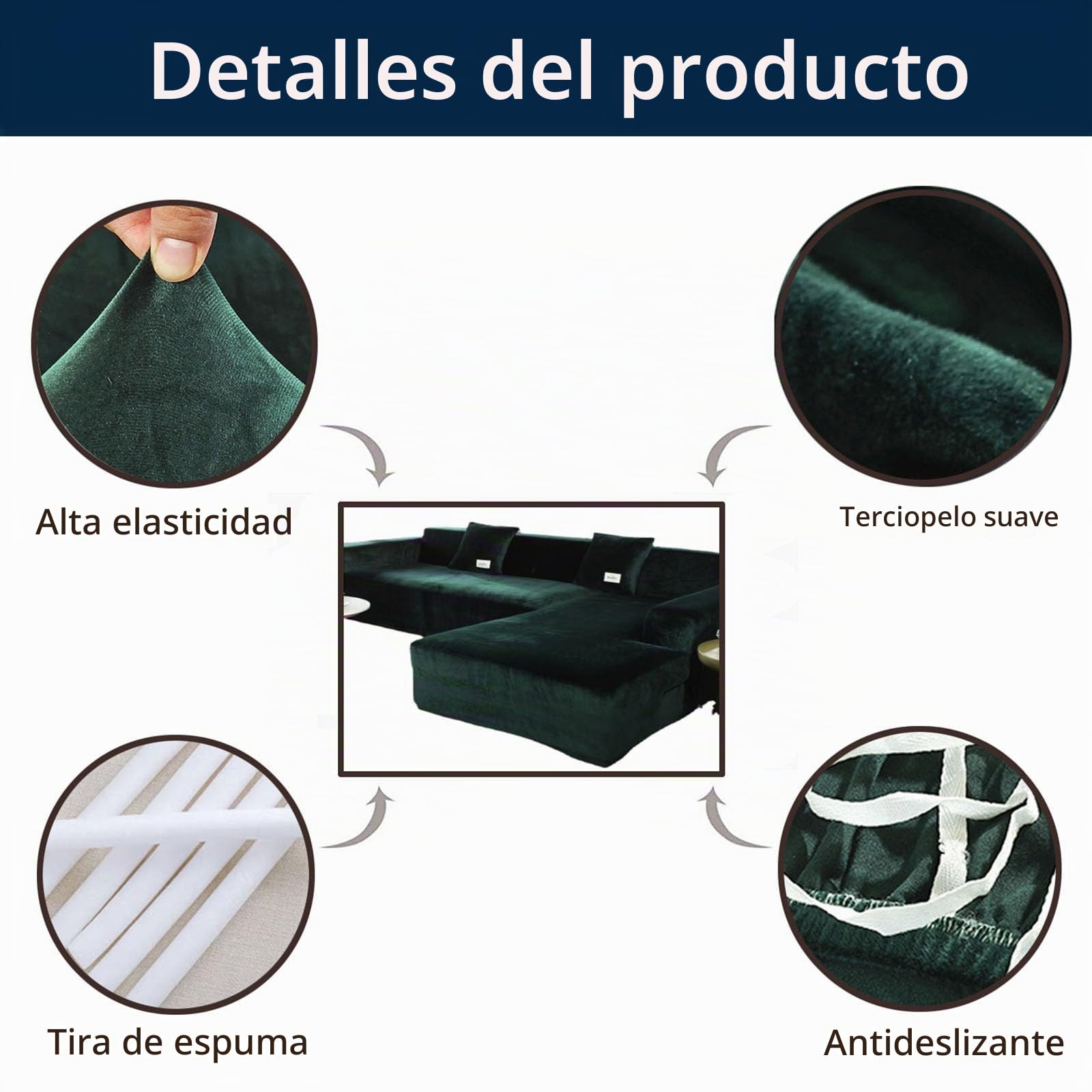 YOPOIY Terciopelo Fundas para Sofa Chaise Longue, Estiramiento Grueso Fundas Sofas Cheslonge Ajustables, Antideslizante Fundas De Sofá Chaise Longue Protector-Rosa-3+2 plazas