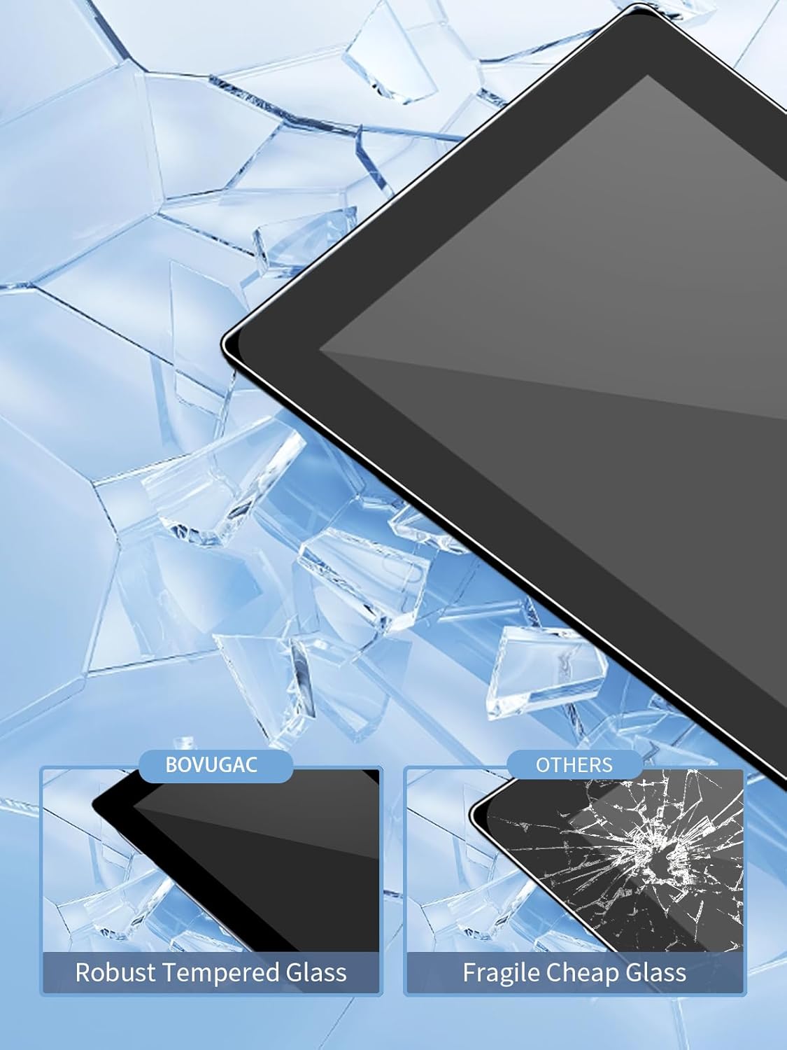 [2 Pack] Screen Protector for HiGrace Tablet 10 Inch Android 14 2024 - Tempered Glass Film Compatible With HiGrace 10" WiFi 6 - Anti-Scratch Sensitive Dropproof
