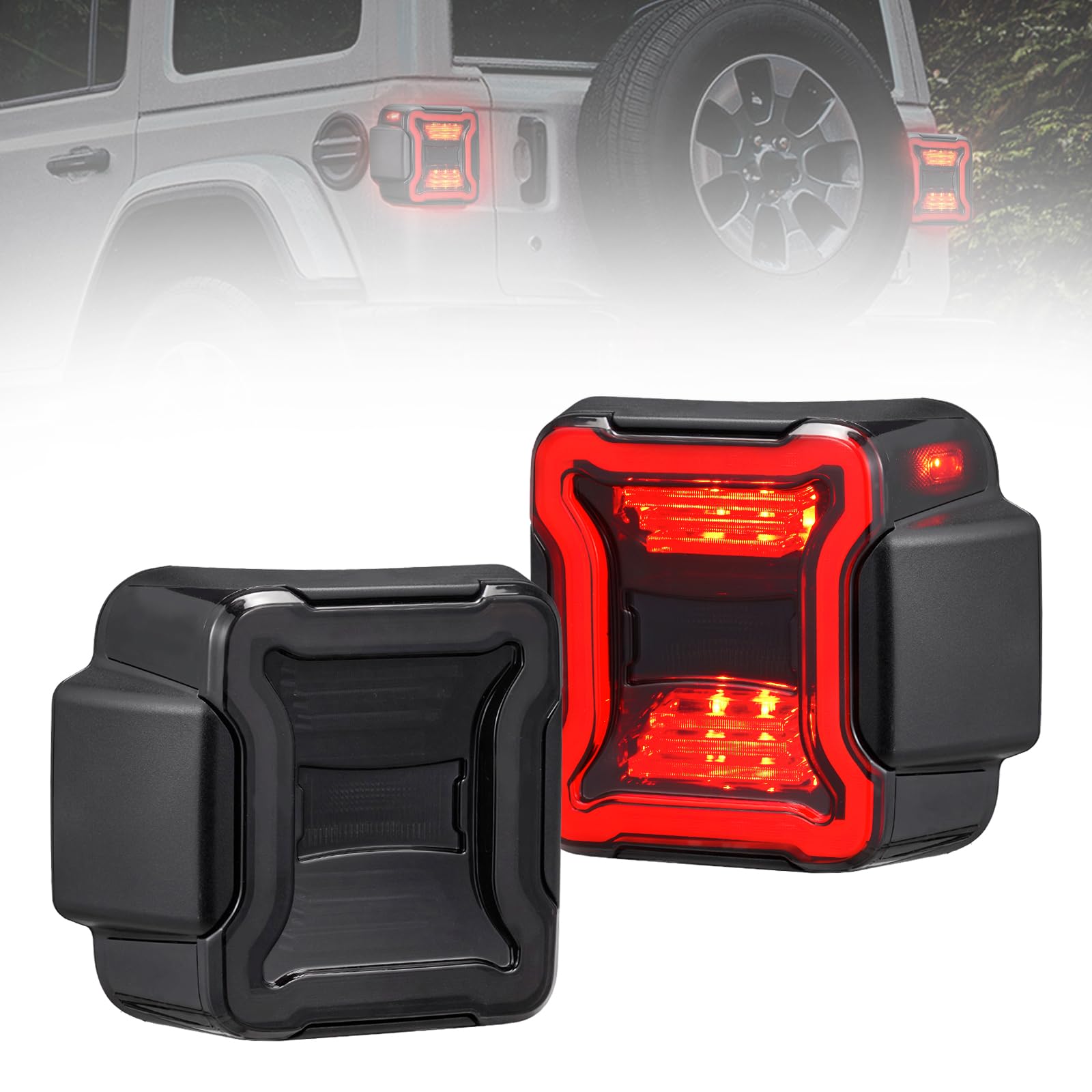 Amazon.com: FIERYRED Smoked LED Tail Lights Compatible with 2018