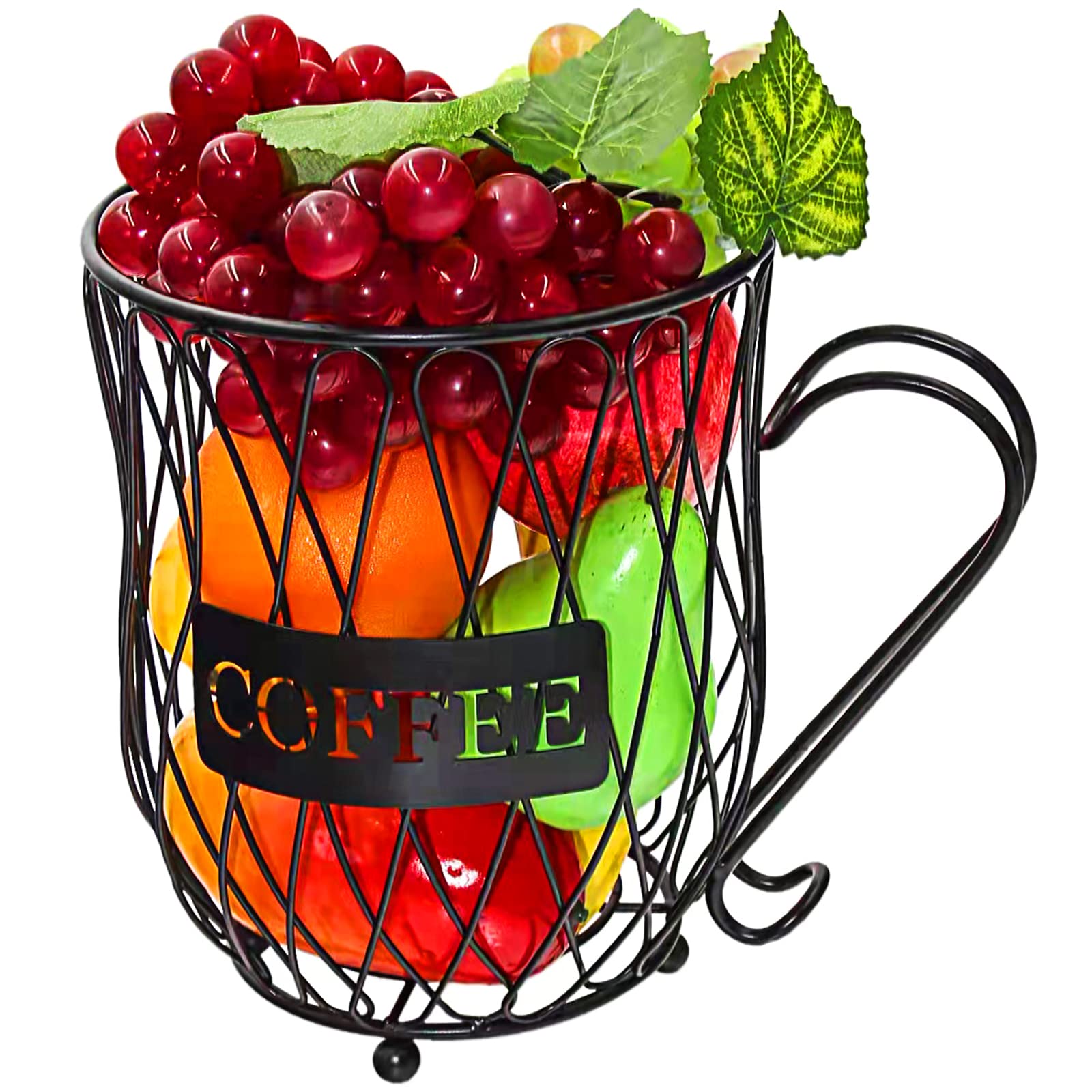 Porta Capsule Caffè, Portacapsule Caffè di Grande Capacità, Portaoggetti per Caffè da 50 Capsule, Tazzone Porta Cialde Caffè per Bancone, Casa, Ufficio
